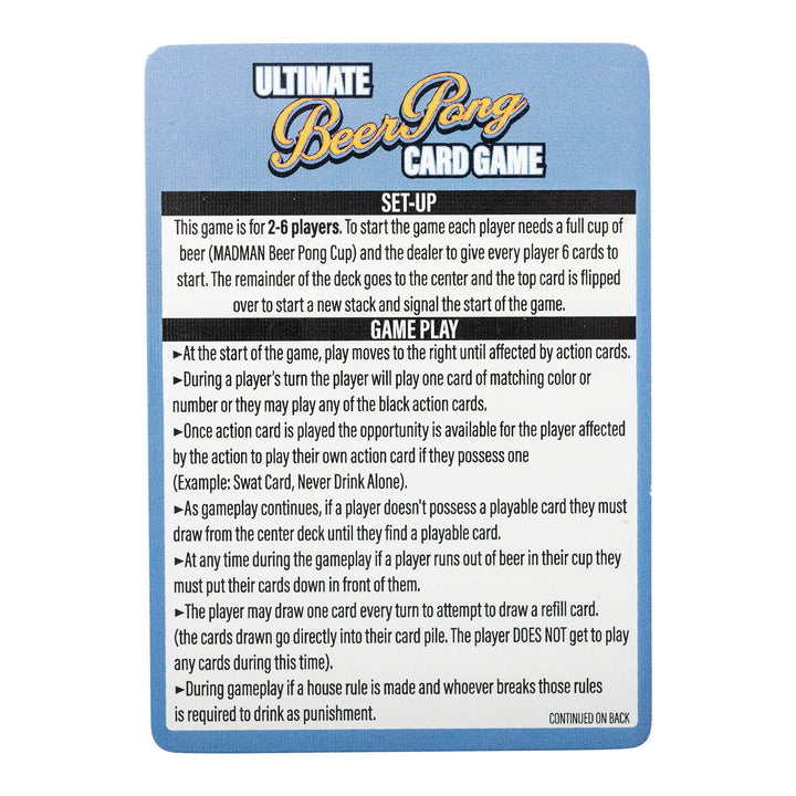 Mad Man - Ultimate Beer Pong Card Game