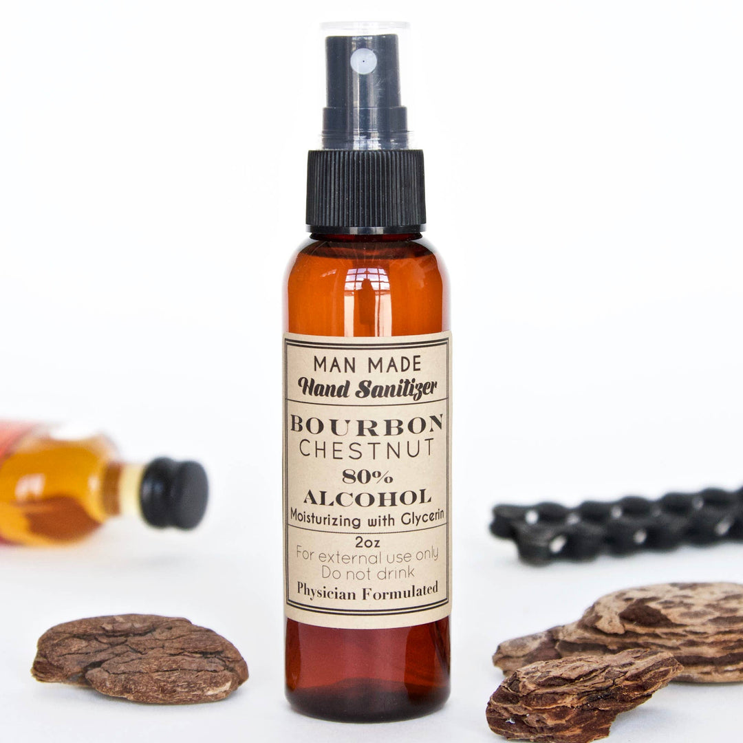 The Little Flower Soap Co - Hand Sanitizer Spray 2oz Bottle - Bourbon Chestnut