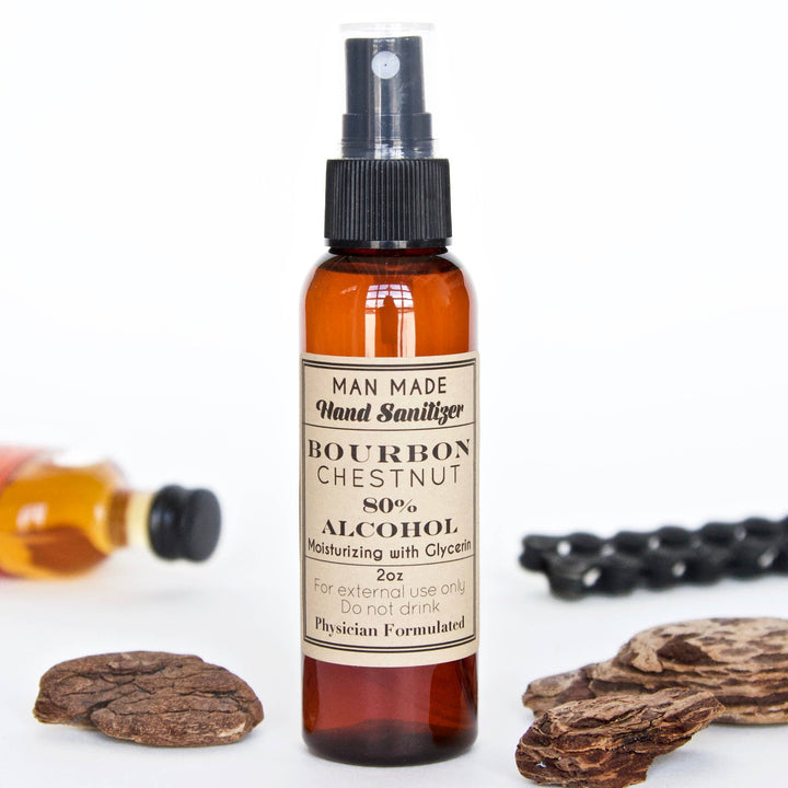 The Little Flower Soap Co - Hand Sanitizer Spray 2oz Bottle - Bourbon Chestnut