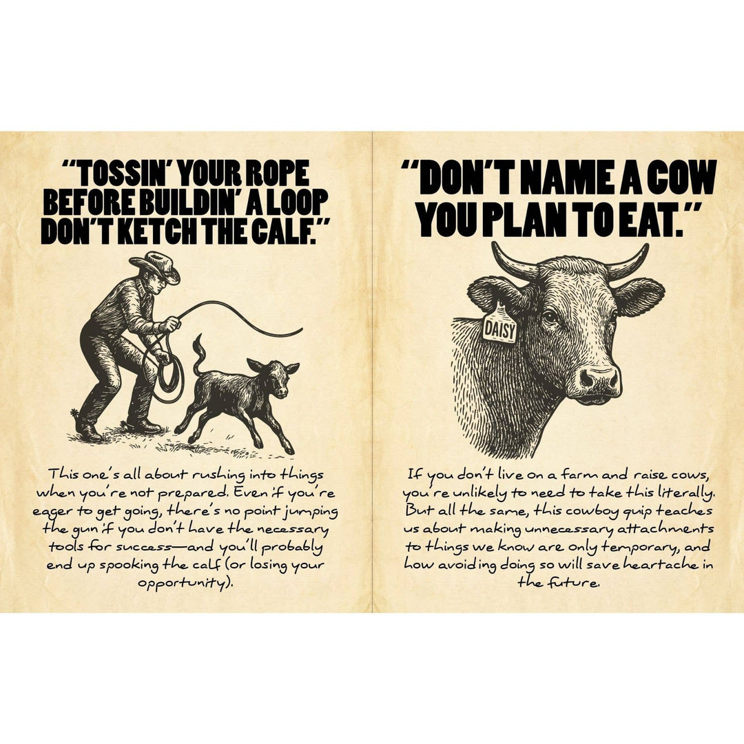 Boxer Gifts - Cowboy Wisdom Gift Book: Wild West Solutions