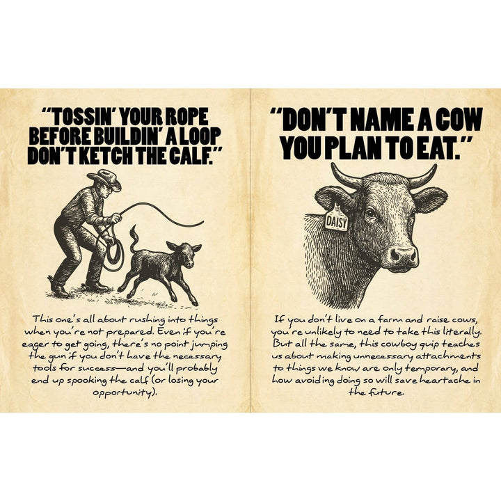 Boxer Gifts - Cowboy Wisdom Gift Book: Wild West Solutions