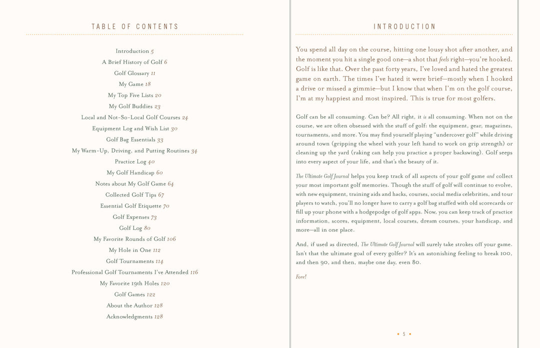 Chronicle Books - Ultimate Golf Journal