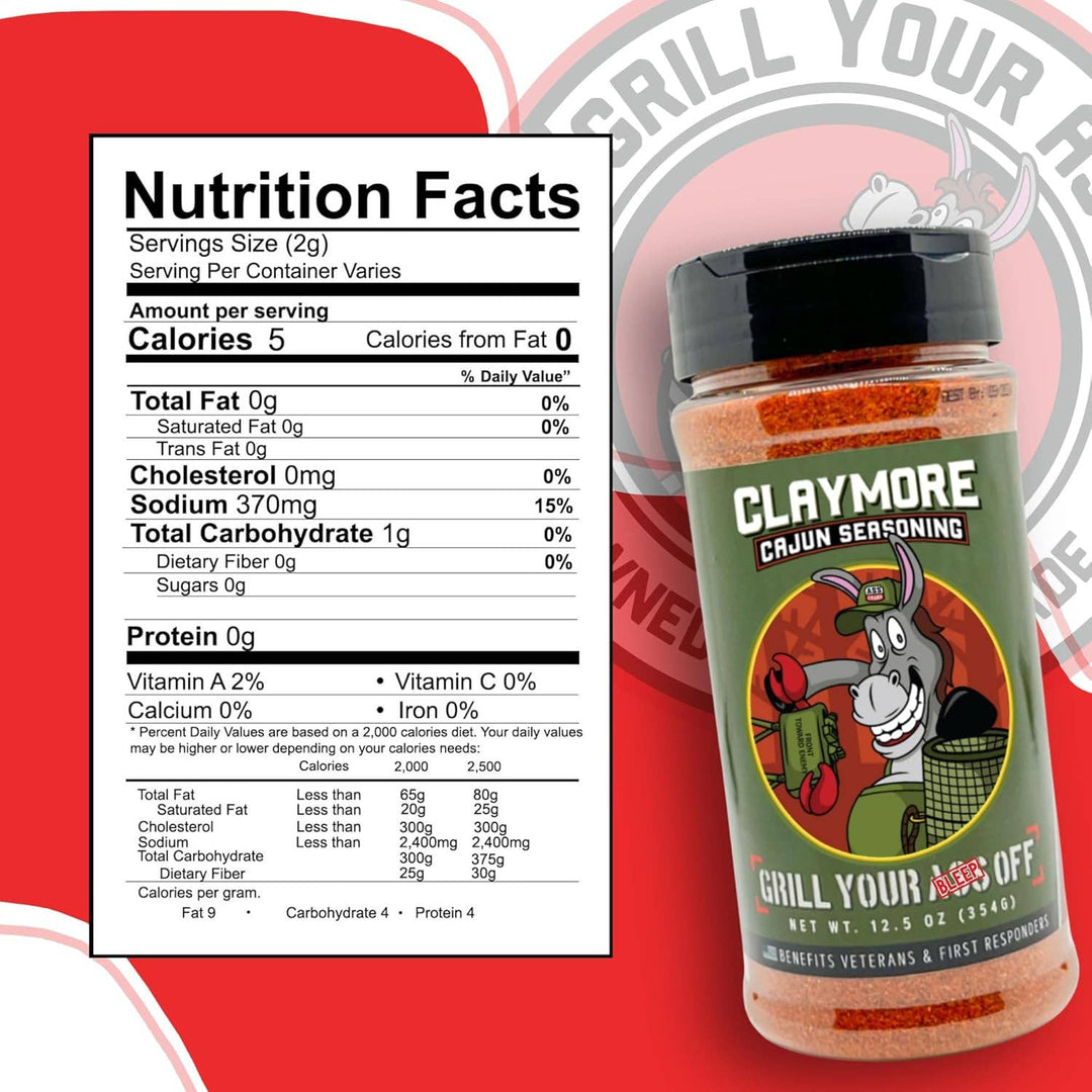 Grill Your Ass Off - Spices, Rubs, Seasonings, Sauces, Jerky - Claymore Cajun Seasoning™ – Bold Flavor for Every Dish