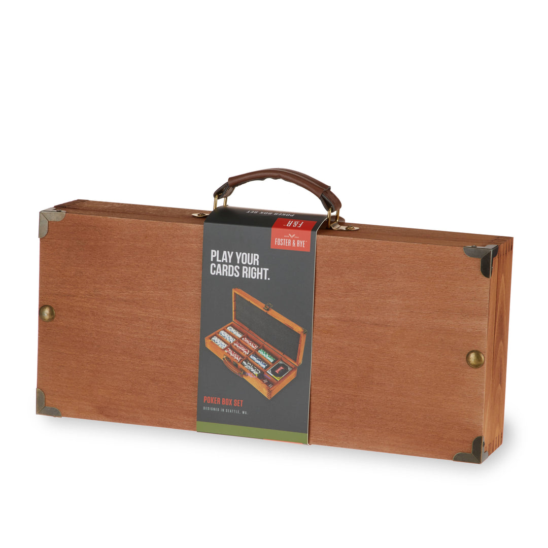 Foster & Rye - Classic Poker Set with Wooden Box