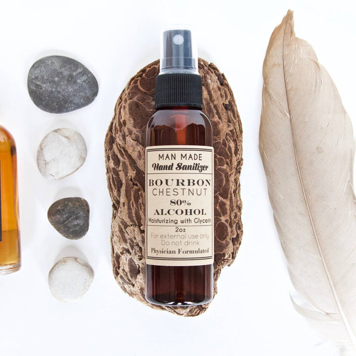 The Little Flower Soap Co - Hand Sanitizer Spray 2oz Bottle - Bourbon Chestnut