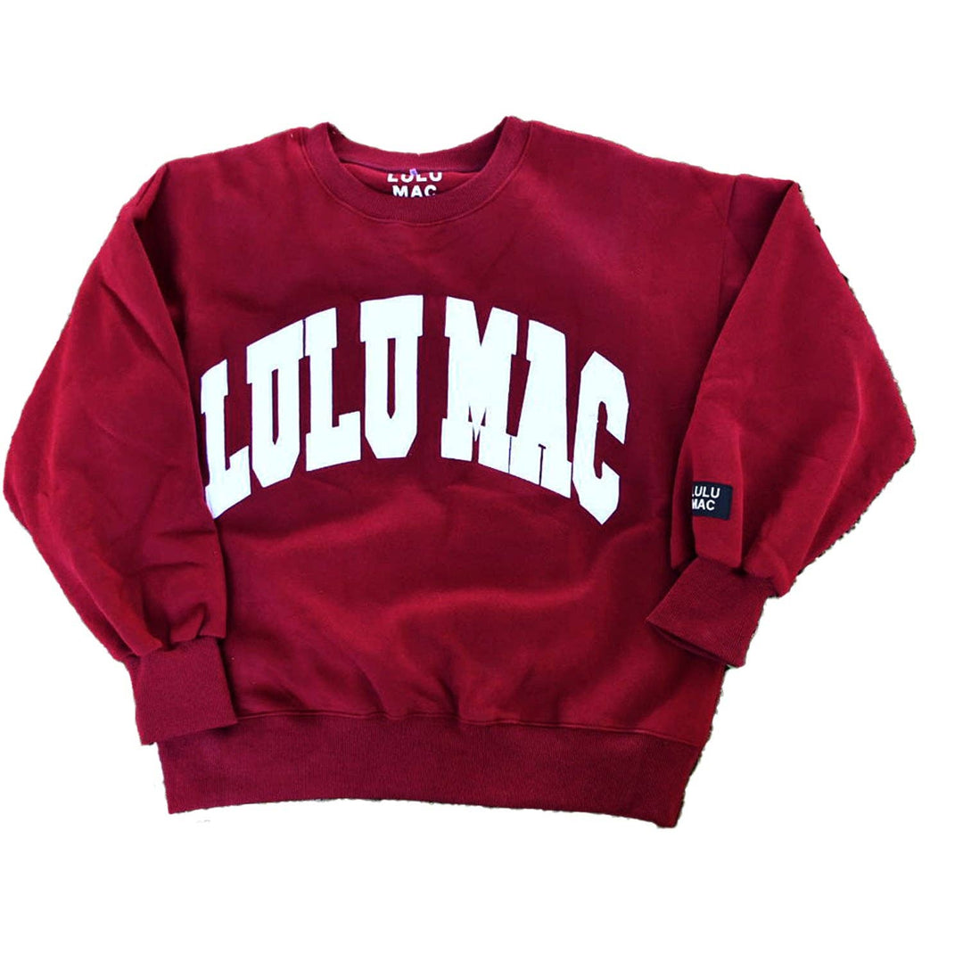 Lulu Mac Stitch Sweatshirt – Maroon & White