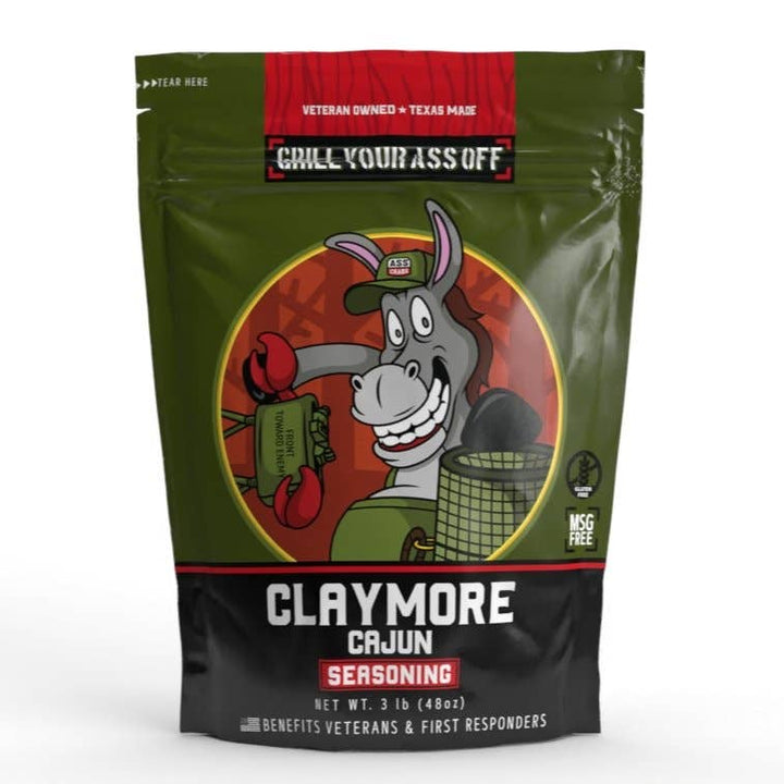 Grill Your Ass Off - Spices, Rubs, Seasonings, Sauces, Jerky - Claymore Cajun Seasoning™ 3LB Bag - Creole, Spicy