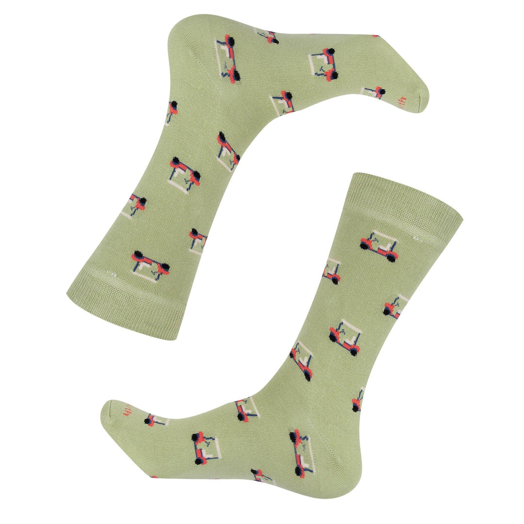 Barrel Down South - Green Golf Cart Socks