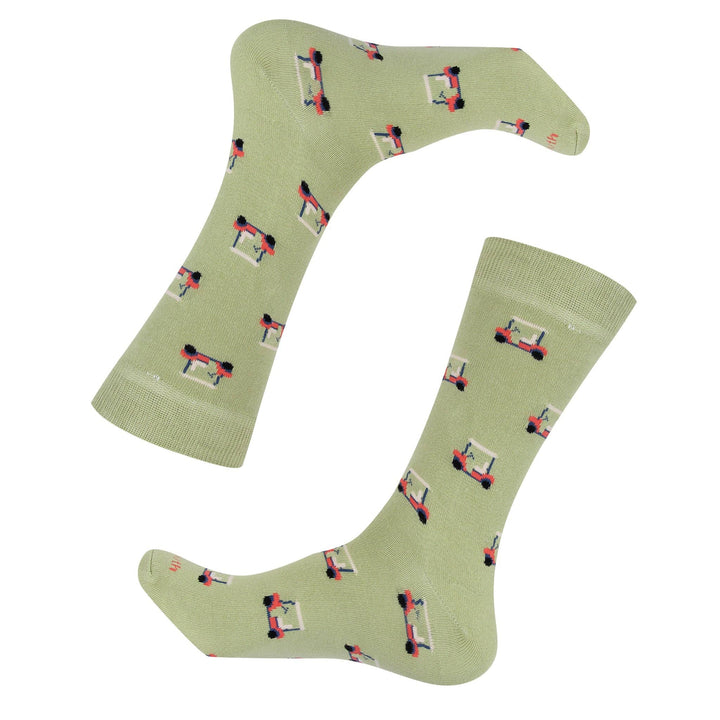 Barrel Down South - Green Golf Cart Socks