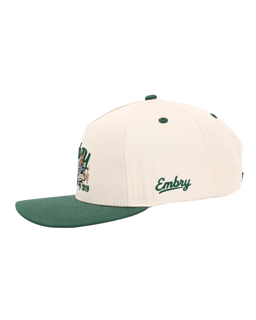Embry Outdoors - Cream/Green "Sprig" Trucker