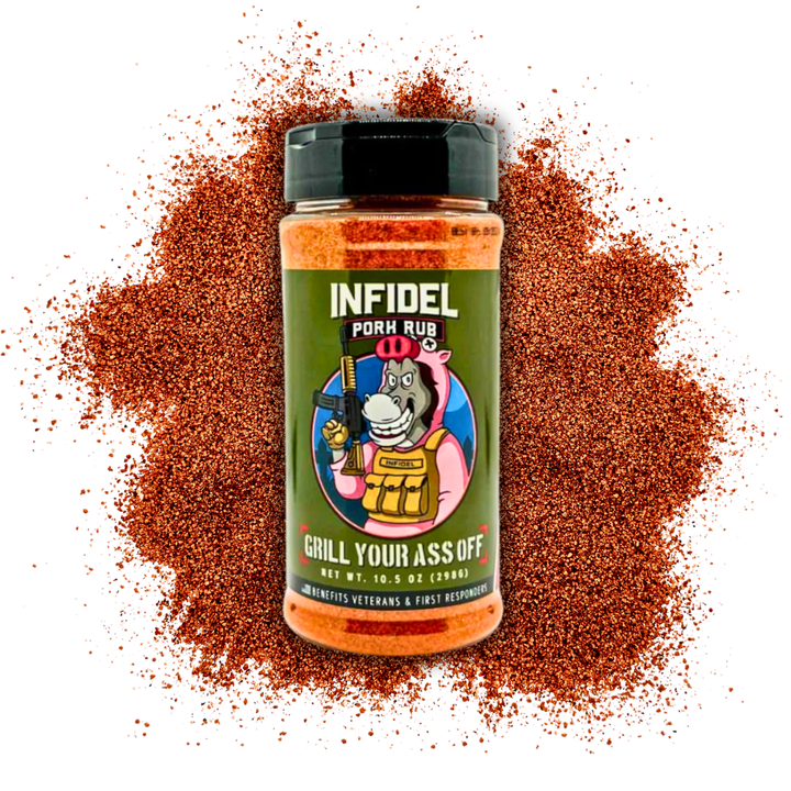 Grill Your Ass Off - Spices, Rubs, Seasonings, Sauces, Jerky - Infidel Pork Rub™ – Bold Flavor for Unforgettable BBQ