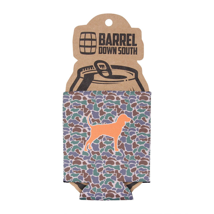 Barrel Down South - Camo Bluetick Coonhound Can Cooler