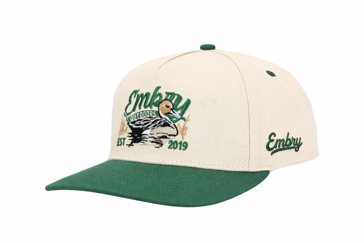 Embry Outdoors - Cream/Green "Sprig" Trucker