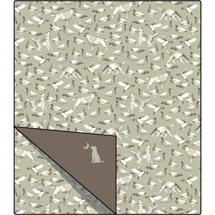 Baby Blanket - Green Duck Dog