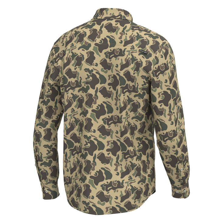 Camo Button Up - Retro Camo, back