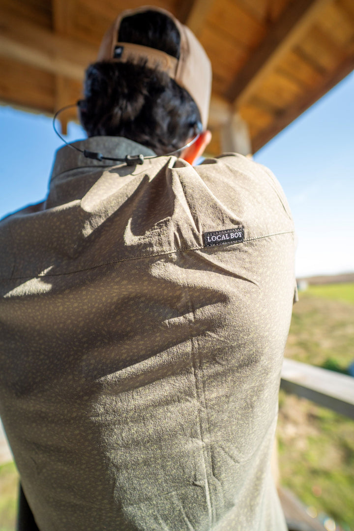 Low Country Button Down - Olive Shoal