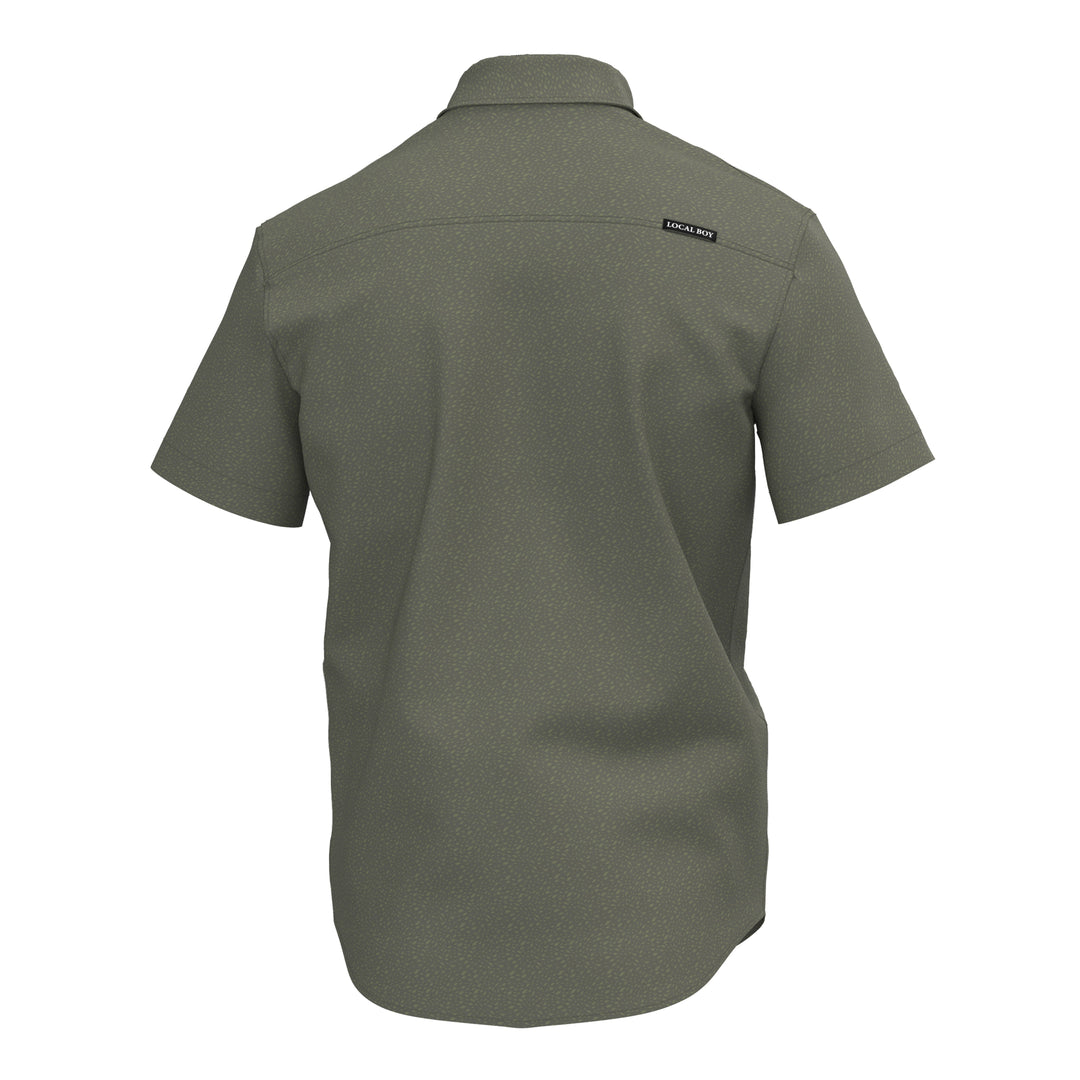 Low Country Button Down - Olive Shoal