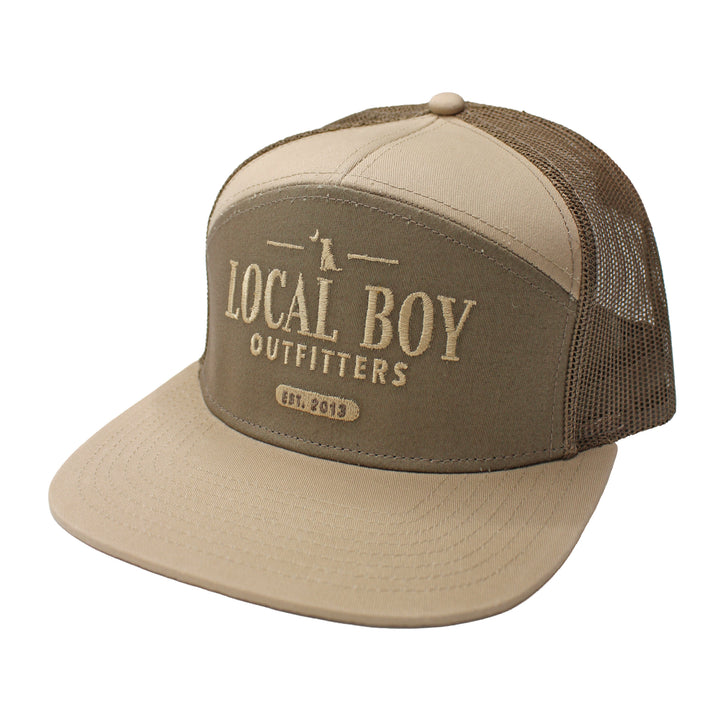 Lucky Text 7 Panel Hat, front