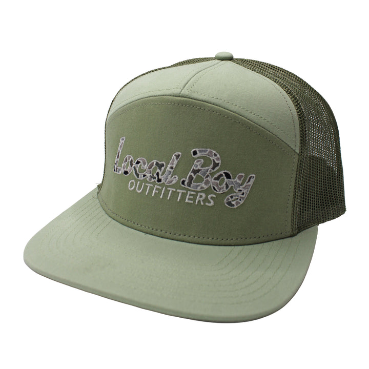 Localflage Mark Script 7 Panel Hat, front
