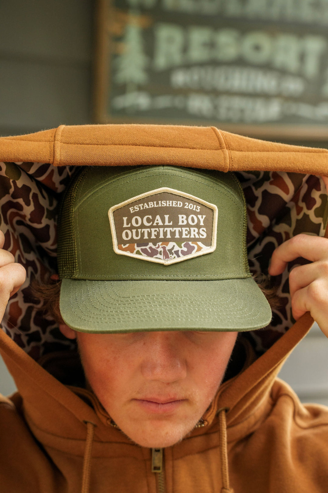 Vintage ESTD Badge 7 Panel Hat