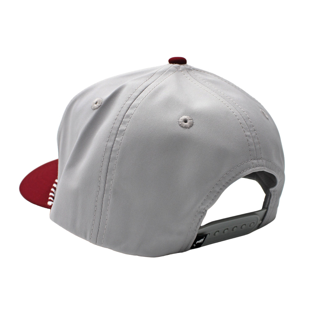 Collegiate HC Rope Hat - Light Gray / Maroon, back