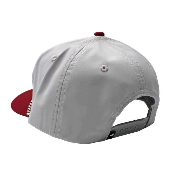 Collegiate HC Rope Hat - Light Gray / Maroon, back