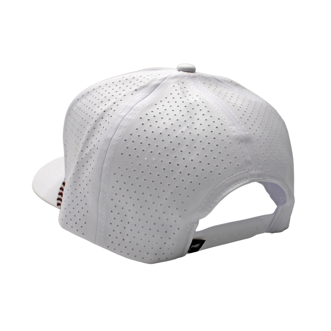 Collegiate Perf Rope Hat - Maroon / Light Gray, back