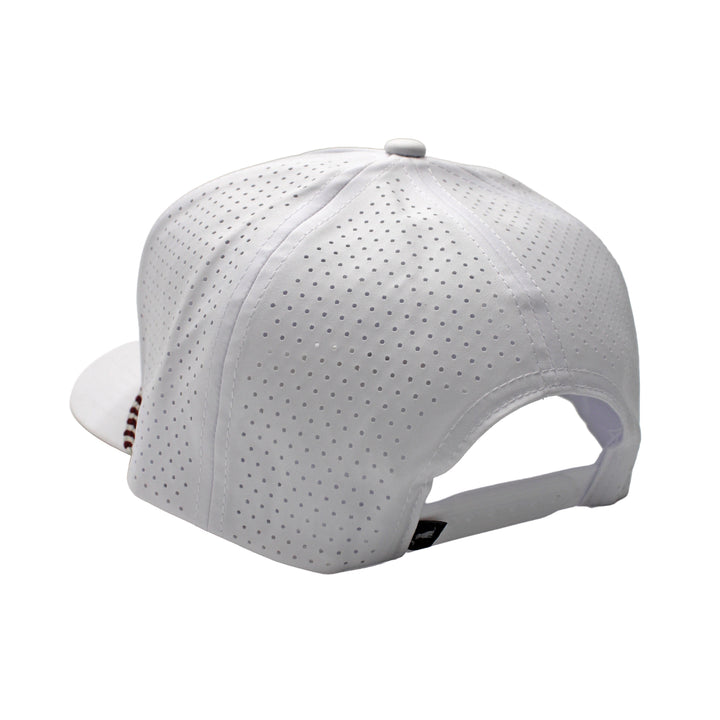 Collegiate Perf Rope Hat - Maroon / Light Gray, back