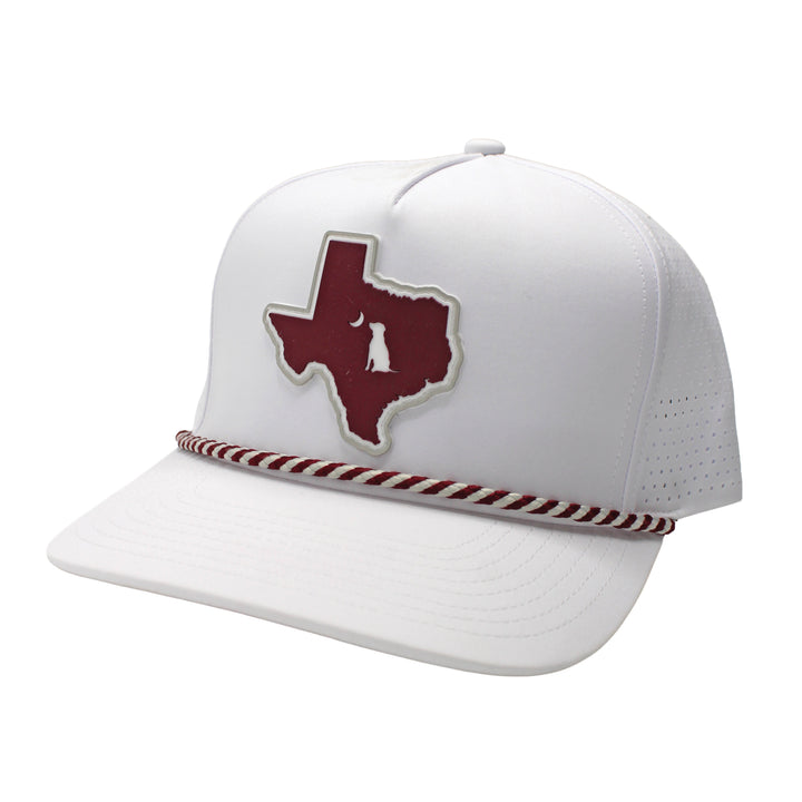 Collegiate Perf Rope Hat - Maroon / Light Gray