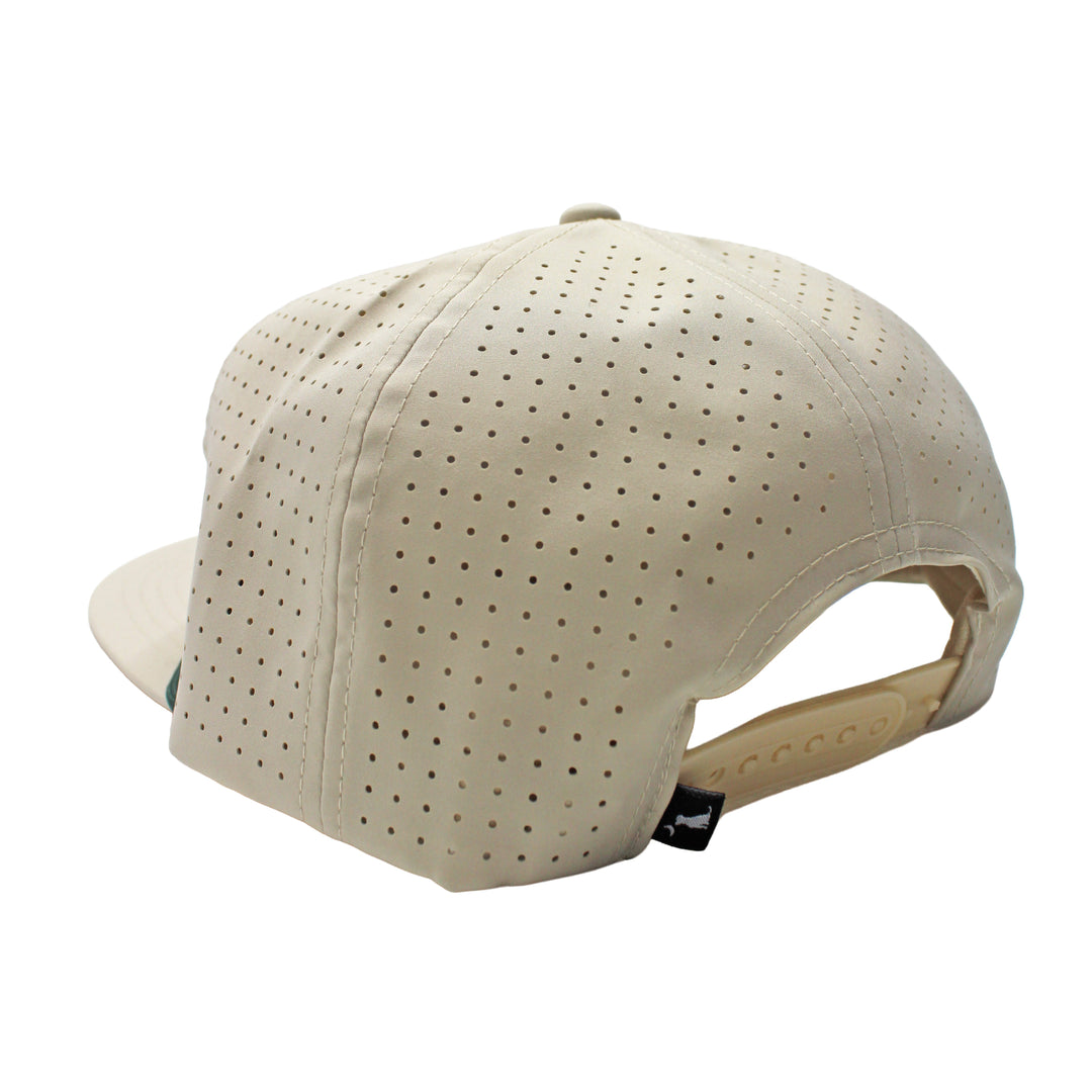 Wood Circle Perf LP Rope Hat, back