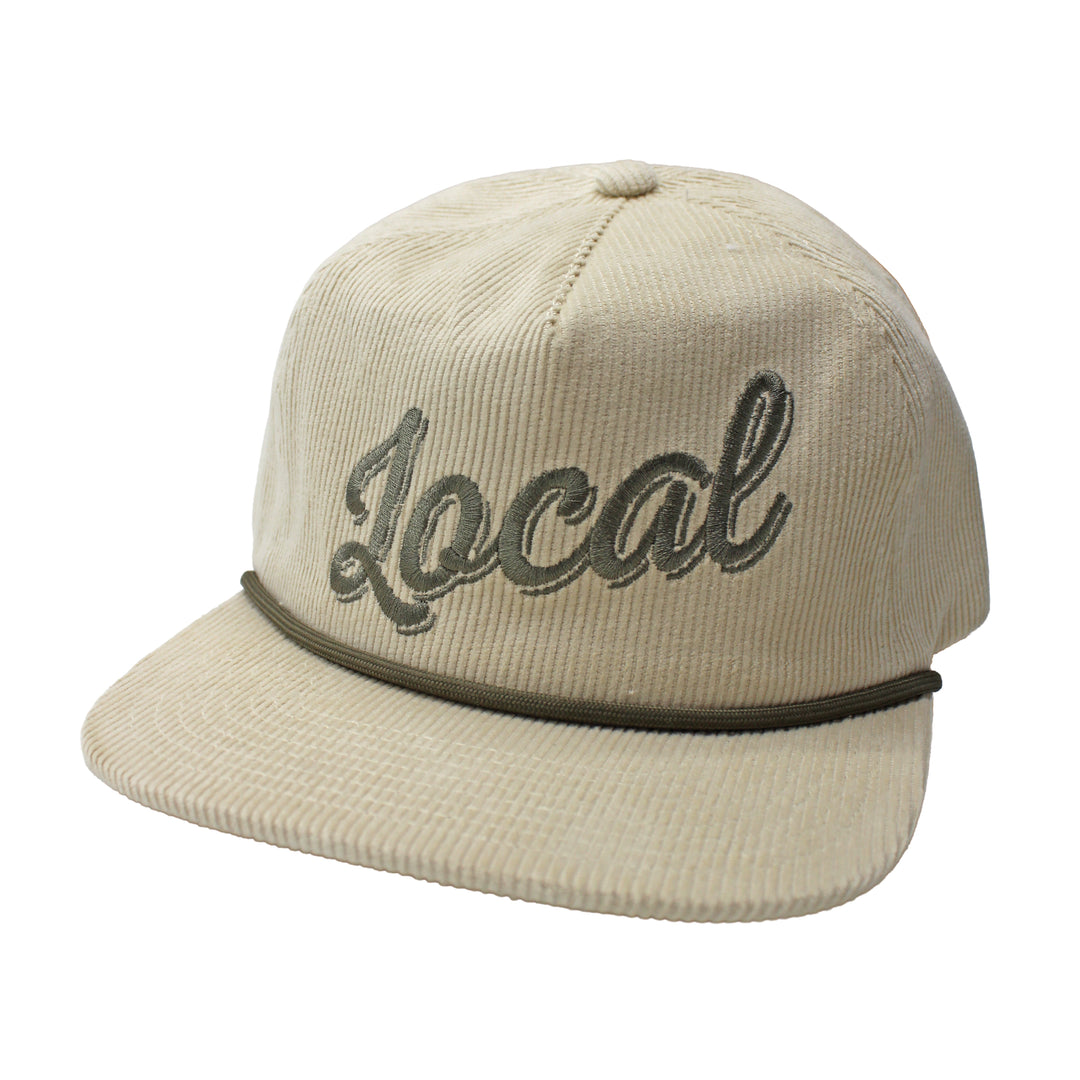 LG Corduroy Hat - Cream, front