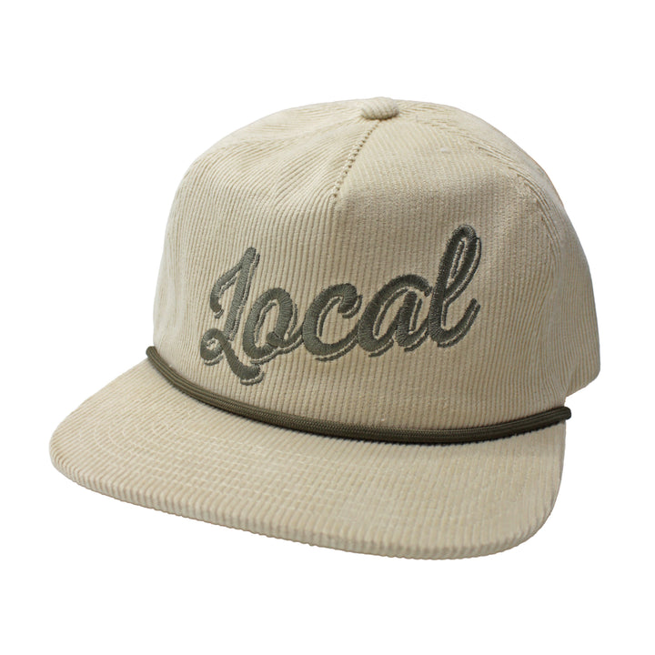 LG Corduroy Hat - Cream, front