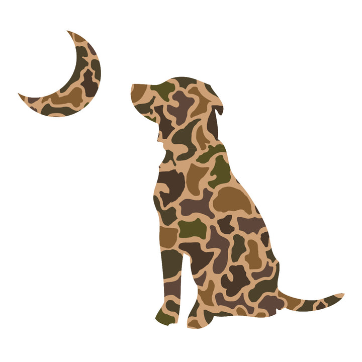 Dog and Moon Decal