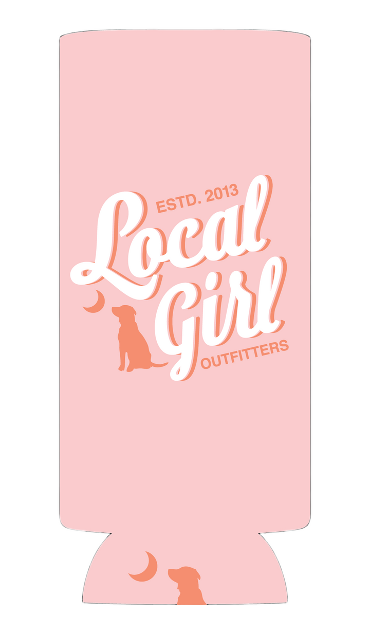 LG Stacked Script Slim Koozie