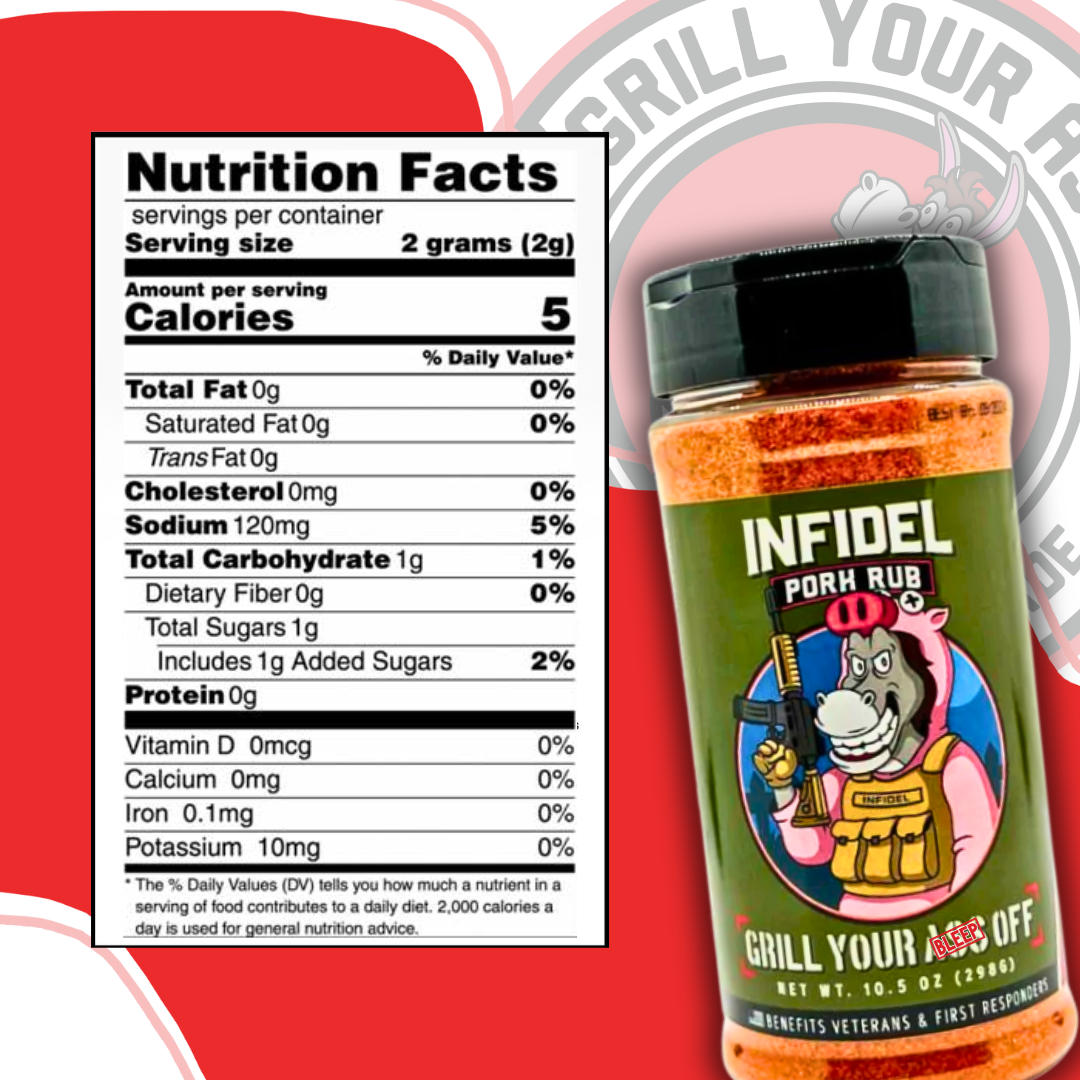 Grill Your Ass Off - Spices, Rubs, Seasonings, Sauces, Jerky - Infidel Pork Rub™ – Bold Flavor for Unforgettable BBQ