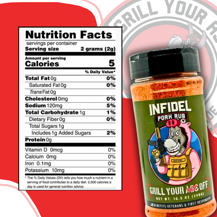 Grill Your Ass Off - Spices, Rubs, Seasonings, Sauces, Jerky - Infidel Pork Rub™ – Bold Flavor for Unforgettable BBQ