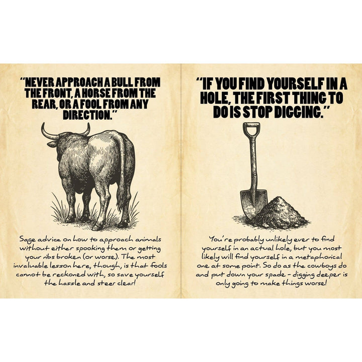 Boxer Gifts - Cowboy Wisdom Gift Book: Wild West Solutions