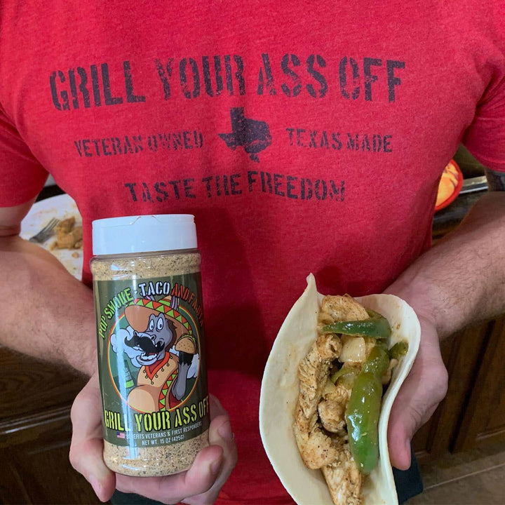 Grill Your Ass Off - Spices, Rubs, Seasonings, Sauces, Jerky - Pop Smoke Taco & Fajita Seasoning – Bold Tex-Mex Flavor