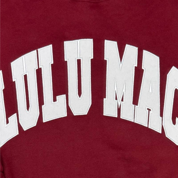 Lulu Mac Stitch Sweatshirt – Maroon & White