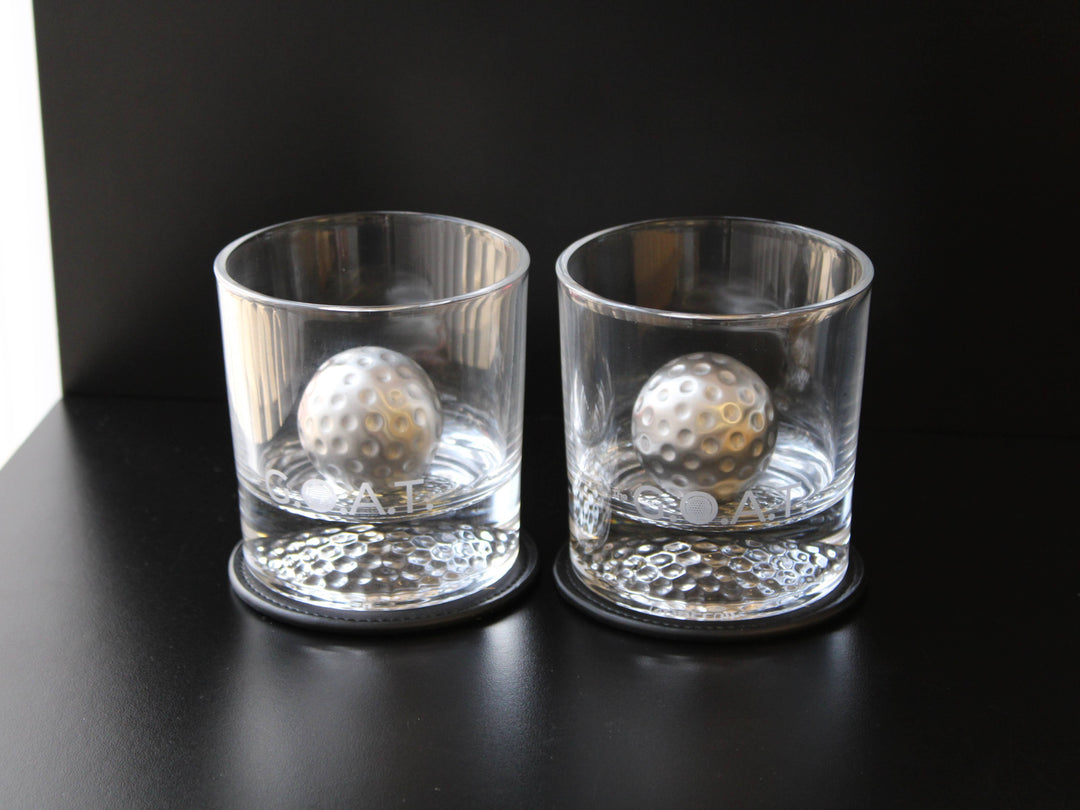 NOBLESIP - Whiskey GOLF Steel Ice Balls - New NOBLESIP Premium Gift Box