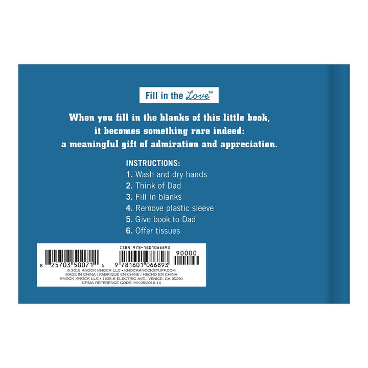 Hachette Book Group - What I Love about Dad Fill in the Love® Book