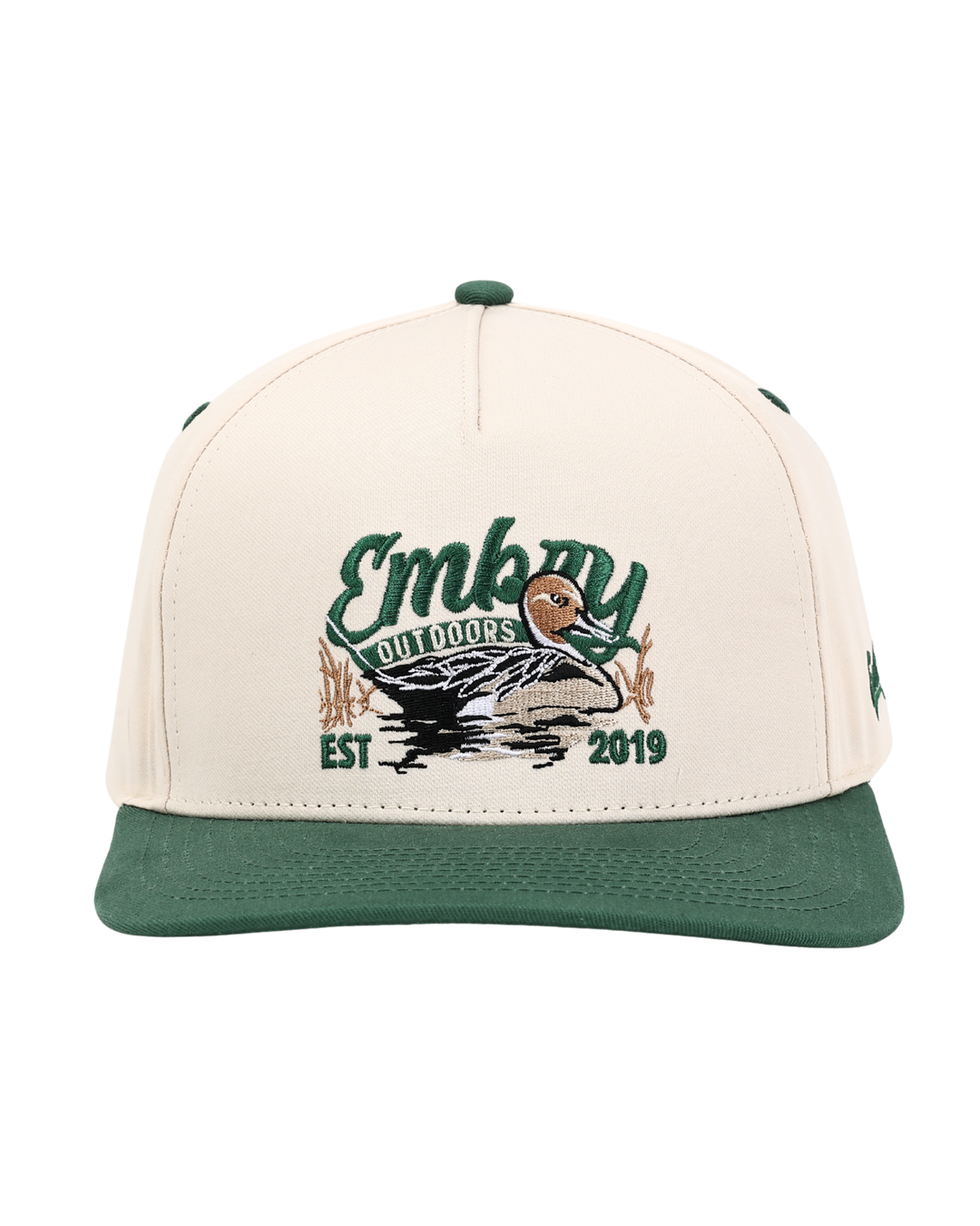 Embry Outdoors - Cream/Green "Sprig" Trucker