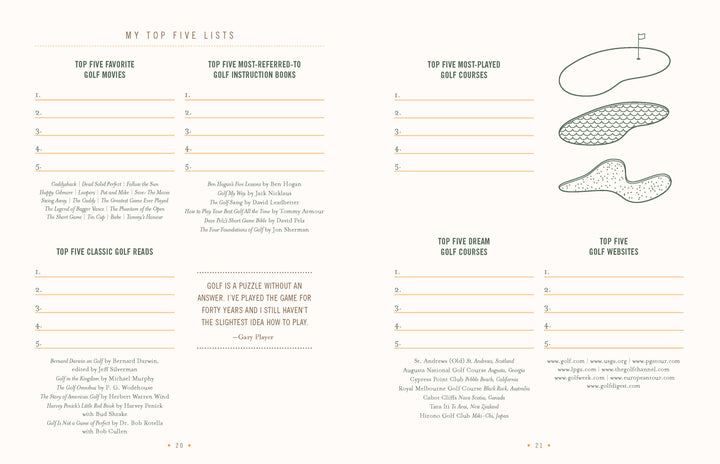 Chronicle Books - Ultimate Golf Journal