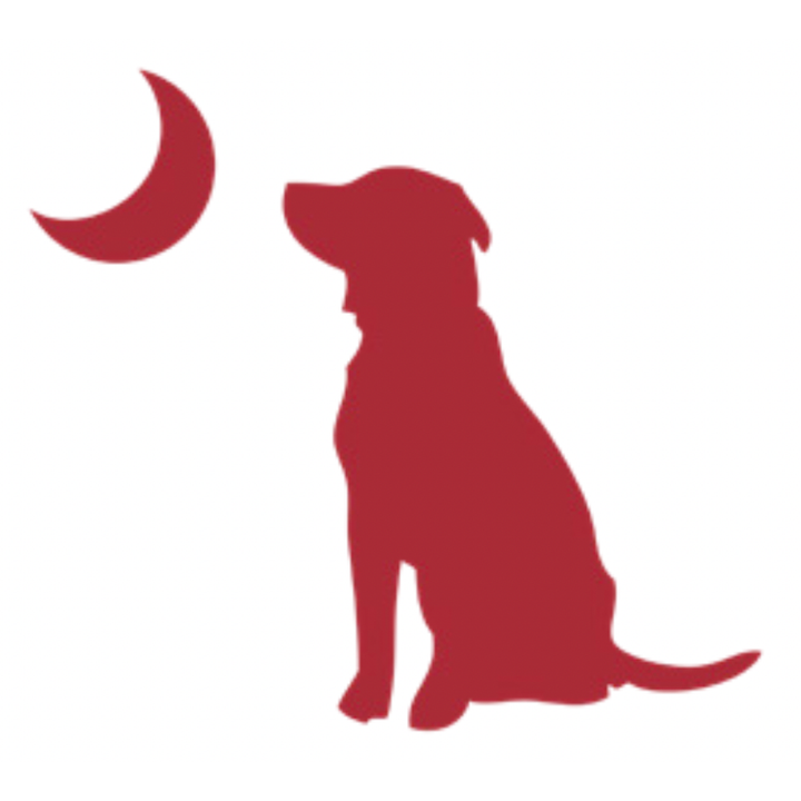 Dog and Moon Decal