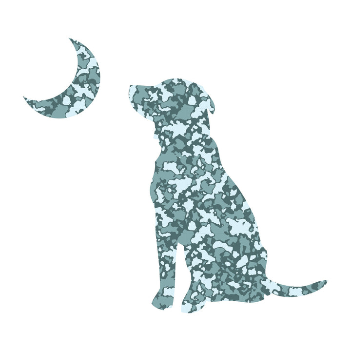 Dog and Moon Decal